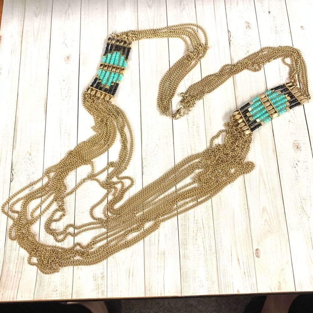 Southwest Style Multistrand Long Necklace‎